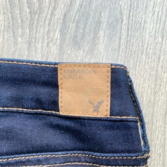 American Eagle Skinny Jeans Stretch Denim Dark Wash Low rise Y2K 2000s Size 2 - Picture 8 of 14